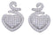 Southwest CZ Sterling Silver Heart Post Earrings Jewelry AS55295